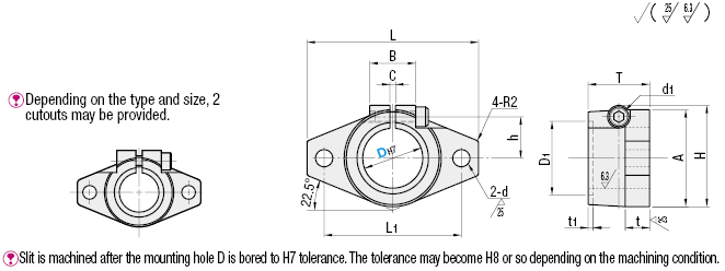 Shaft Supports/Flanged/Slit/Precision Cast:Related Image