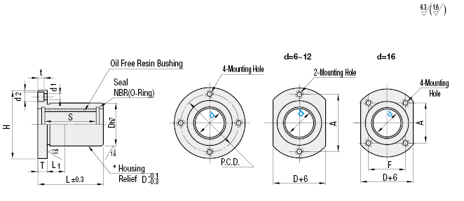 Oil Free Bushings/Polyacteal/Flanged:Related Image