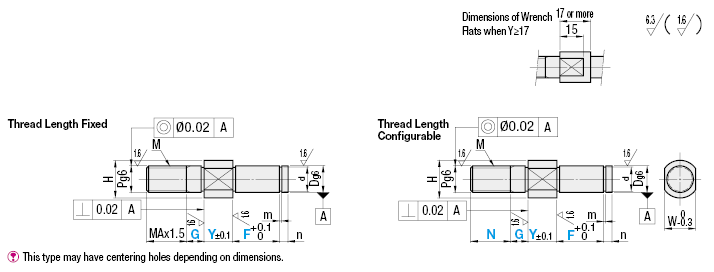 Cantilever Shafts/Pilot/Standard/Threaded/w Retaining Ring Groove:Related Image