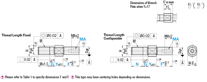 Cantilever Shafts/Pilot/Standard/Threaded/w Tapped End:Related Image