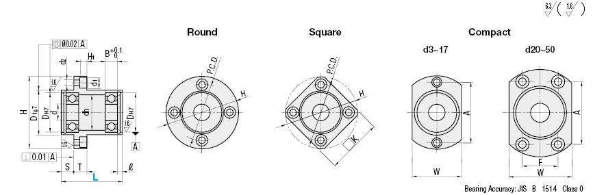 Standard Length Double Bearings with Pilot/Retained:Related Image