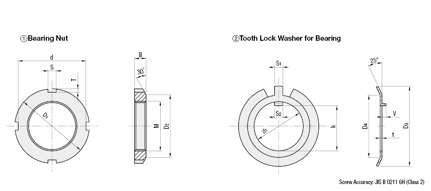 Bearing Lock Nuts/With Tooth Lock Washer:Related Image