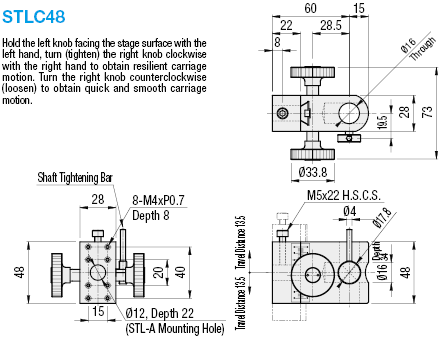 [Precision] Post Locating/1 Axis Slide Type with Crisscross Holes:Related Image