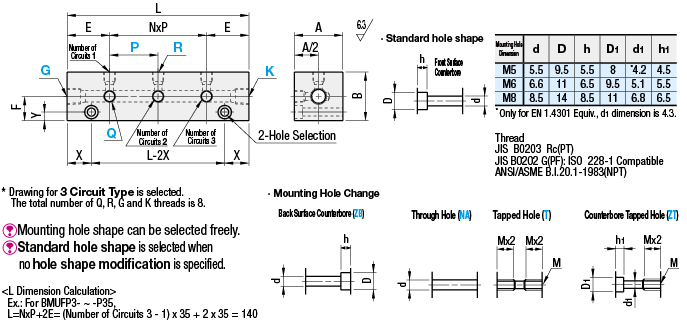 Manifold Hydraulic/Outlets 2 Sides/2 Inlets:Related Image