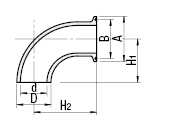 Sanitary Pipe Fittings/Ferrule One End/Welded Elbow:Related Image