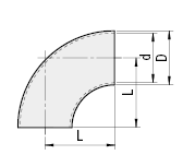 Sanitary Pipe Fittings/90 Deg. Elbow/Double Weld:Related Image