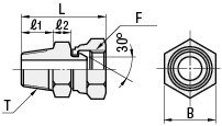 Hydraulic Fittings/Straight/Male/PT Threaded/PF Tapped:Related Image
