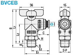 One-Touch Coupling Ball Valve90 Deg. Elbow/Double Handle:Related Image