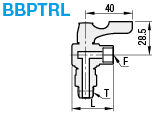 Compact Ball Valves/90 Deg. Rotary Elbow/PT Threaded/PF Tapped:Related Image