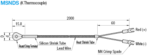 Temperature Sensors/Round Crimp Terminal/K-Thermocouple:Related Image