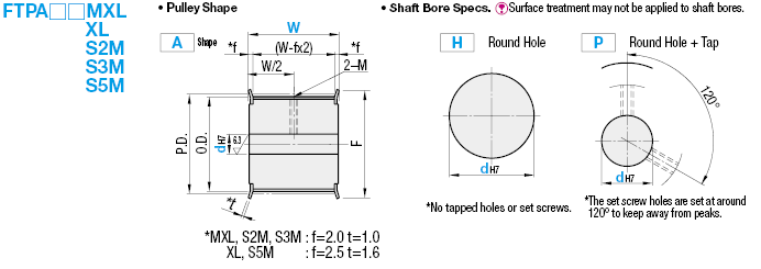 Timing Pulleys/Width Configurable/MXL/XL/S2M/S3M/S5M:Related Image