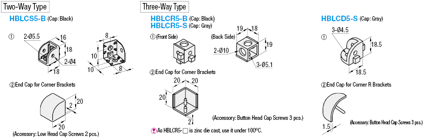 5 Series/Corner Bracket Set/R Type:Related Image