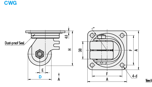 Casters/Double Wheel Type/Stainless Steel:Related Image
