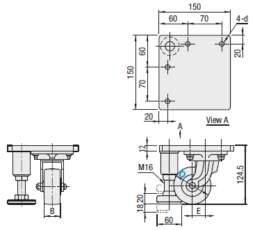 Casters with Integrated Plate and Adjustment Pad/MC Nylon Wheel:Related Image