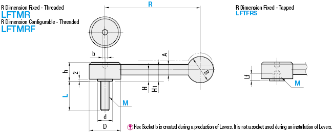 Flat Tension Levers/With Hexagonal Socket Head/Threaded:Related Image