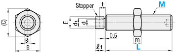 Stopper Bolts with Bumpers/Straight Type:Related Image