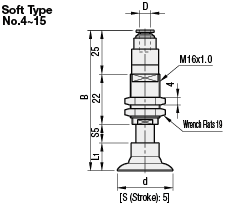 Vacuum Fittings/Soft/Vacuum Cylinder Type/M-Shape:Related Image