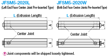 Aluminum Extrusions - with Center Joint pre-Assembled:Related Image