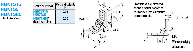 5 Series/Thick Type/Protrusion Bracket:Related Image