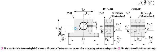 Shaft Supports/Compact/Cast/T-Shape/Side Slit:Related Image