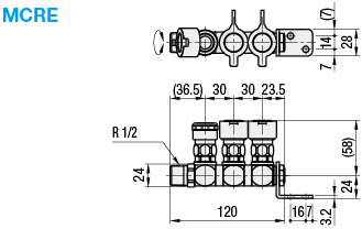 Air Couplers/Manifold/Swivel/3 Sockets/1 Plug:Related Image