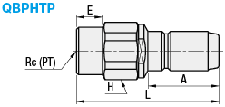 Quick Couplings/Plug/Tapped/High Pressure Valve (350 Type):Related Image