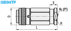 Quick Couplings/Socket/Tapped/High Pressure Valve (350 Type):Related Image