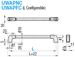 Aluminum Pipe Handles (Small Diameter):Related Image
