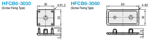 6 Series/Extrusion End Caps/Screw Fixing Type:Related Image