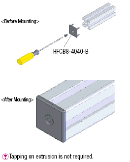 8 Series/Extrusion End Caps/Bolt Fixing Type:Related Image