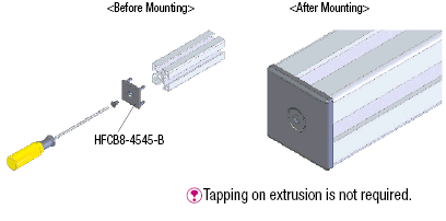 8-45 Series/Extrusion End Caps/Bolt Fixing Type:Related Image