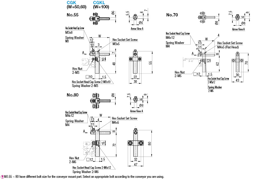 Conveyor Guide Rail Brackets/Standard Type:Related Image