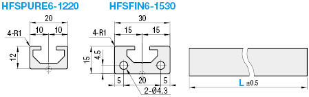 Slot Width 8mm/Flat Frame/No Flange/1-Side Slot Type:Related Image