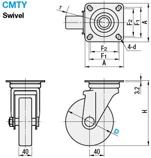 Casters/Safety Pedal Type:Related Image