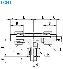 Couplings with Tube Insert/Nut and Sleeve Integrated/Union Tees:Related Image