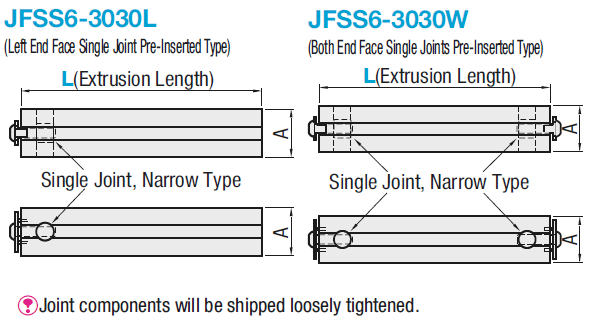 6 Series/Aluminum Extrusions with Built-in Joints/Single Joint:Related Image