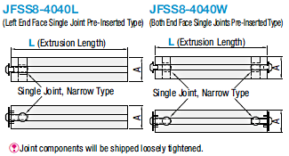 8 Series/Aluminum Extrusions with Built-in Joints/Single Joint:Related Image