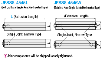 8-45 Series/Aluminum Extrusions with Built-in Joints/Single Joint:Related Image