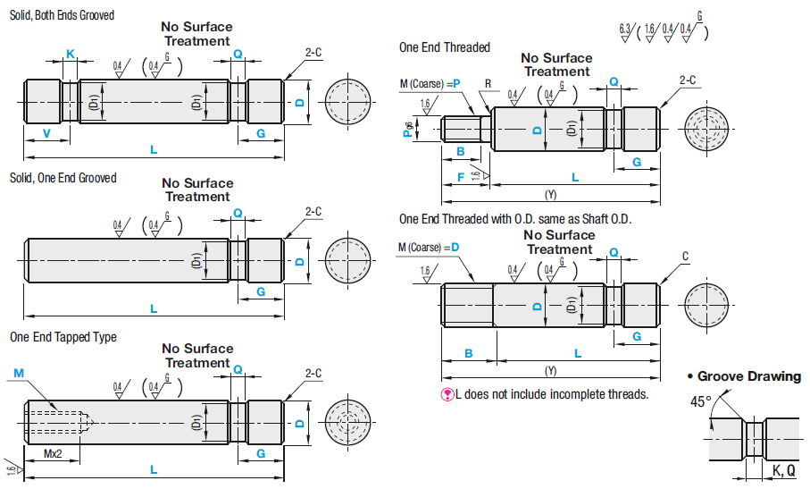 Ends Grooved/Threaded/Tapped/Stepped:Related Image