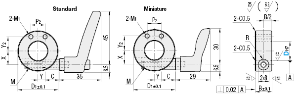 Shaft Collars/With Clamp Lever/Wedge Type/Side Mounting Holes:Related Image