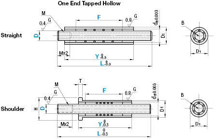 Miniature Ball Bearing Guide Sets/One End Tapped Hollow:Related Image