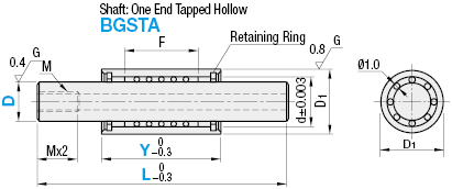 Miniature Ball Bearing Guide Sets/With Retaining Ring:Related Image