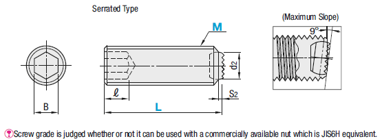 Clamping Screws/Non-Reverse/Serrated Type:Related Image