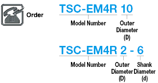 TSC series carbide square end mill, 4-flute / 3D Flute Length (regular) model:Related Image