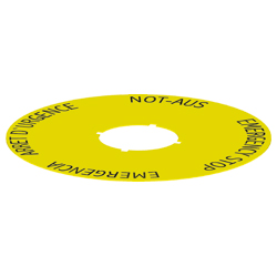 Rontron R Juwel / Yellow Nameplate with quadrilingual imprint