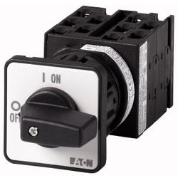 Voltage current measuring switch, Contacts: 10, 20 A, 3 converters, front plate: 0-1-2-3, 90 °, maintained, centre mounting
