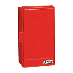 Wall Box (Plastic, Rainproof Box), Red, With Danger Warning Sticker