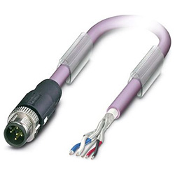 Bus system cable SAC-5P, Plug straight M12 SPEEDCON, A-coded