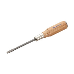 Straight-Slot Through Type Screwdriver With Wooden Handle MD-50
