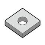 Turning Insert Diamond 80°, Negative, with Hole, CNGG12○○R / L-A3 "for Finishing to Intermediate Cutting / Sharp Edge" for Aluminum / Nonferrous Metals